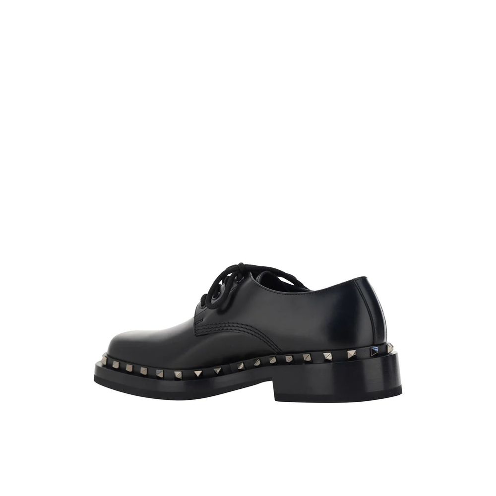 Valentino Garavani Chaussures Richelieu et Derbies en Cuir de Veau Noir