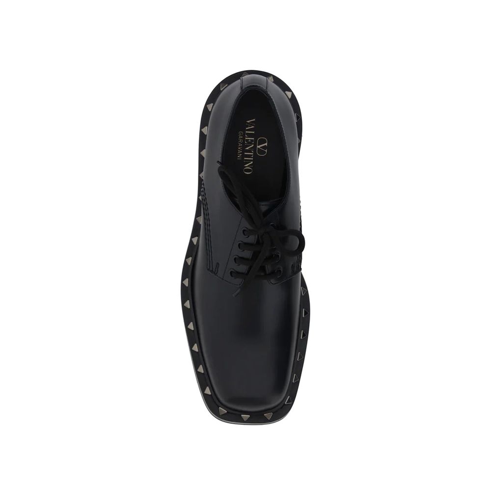 Valentino Garavani Chaussures Richelieu et Derbies en Cuir de Veau Noir