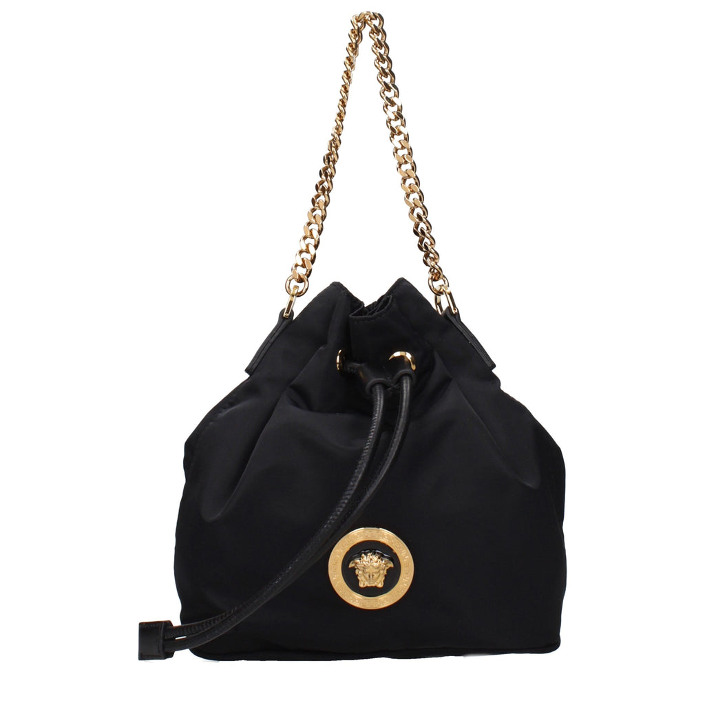 Sac à main Versace en tissu noir