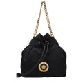 Sac à main Versace en tissu noir