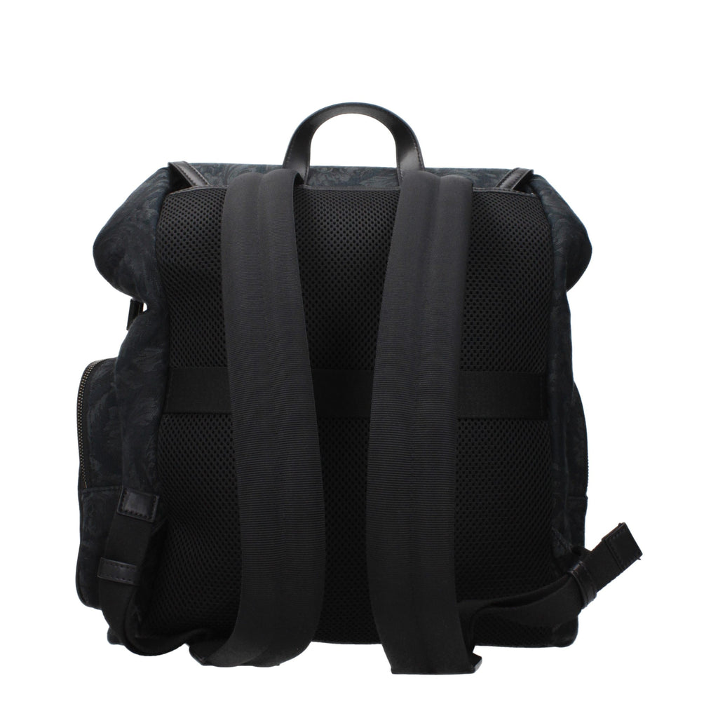 Sac à dos en tissu noir Versace