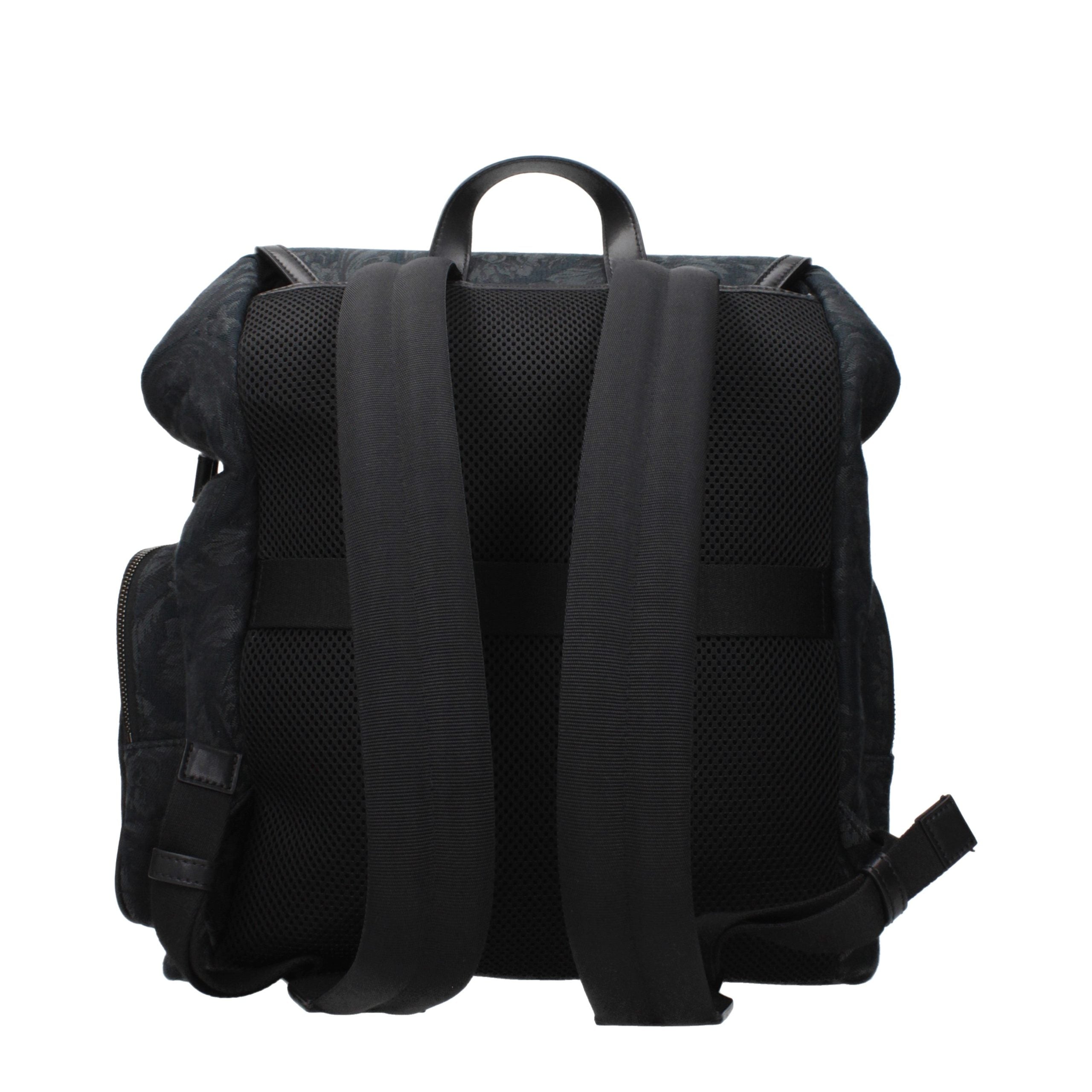 Sac à dos en tissu noir Versace