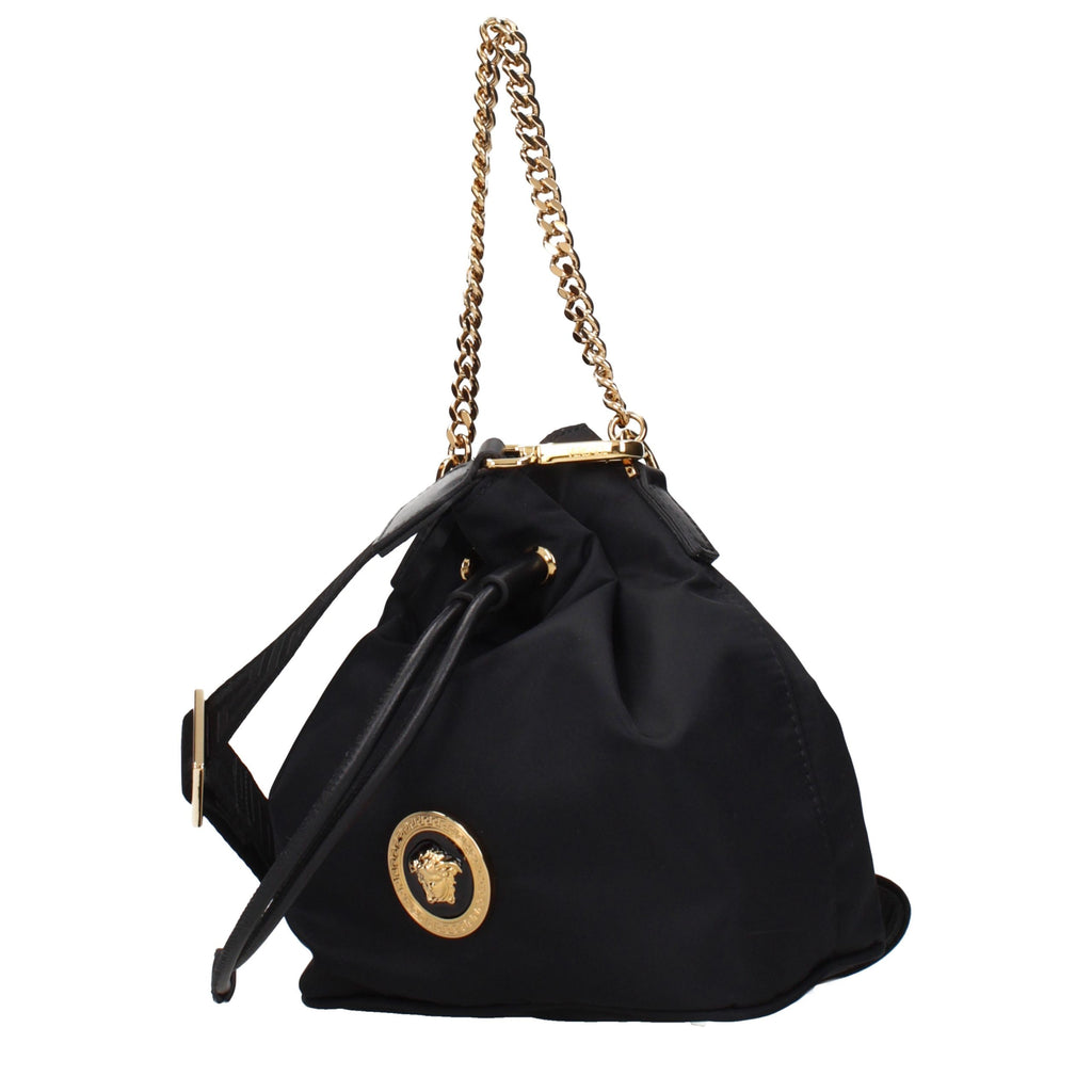 Sac à main Versace en tissu noir