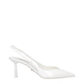 Prada White Leather High Heel Pumps
