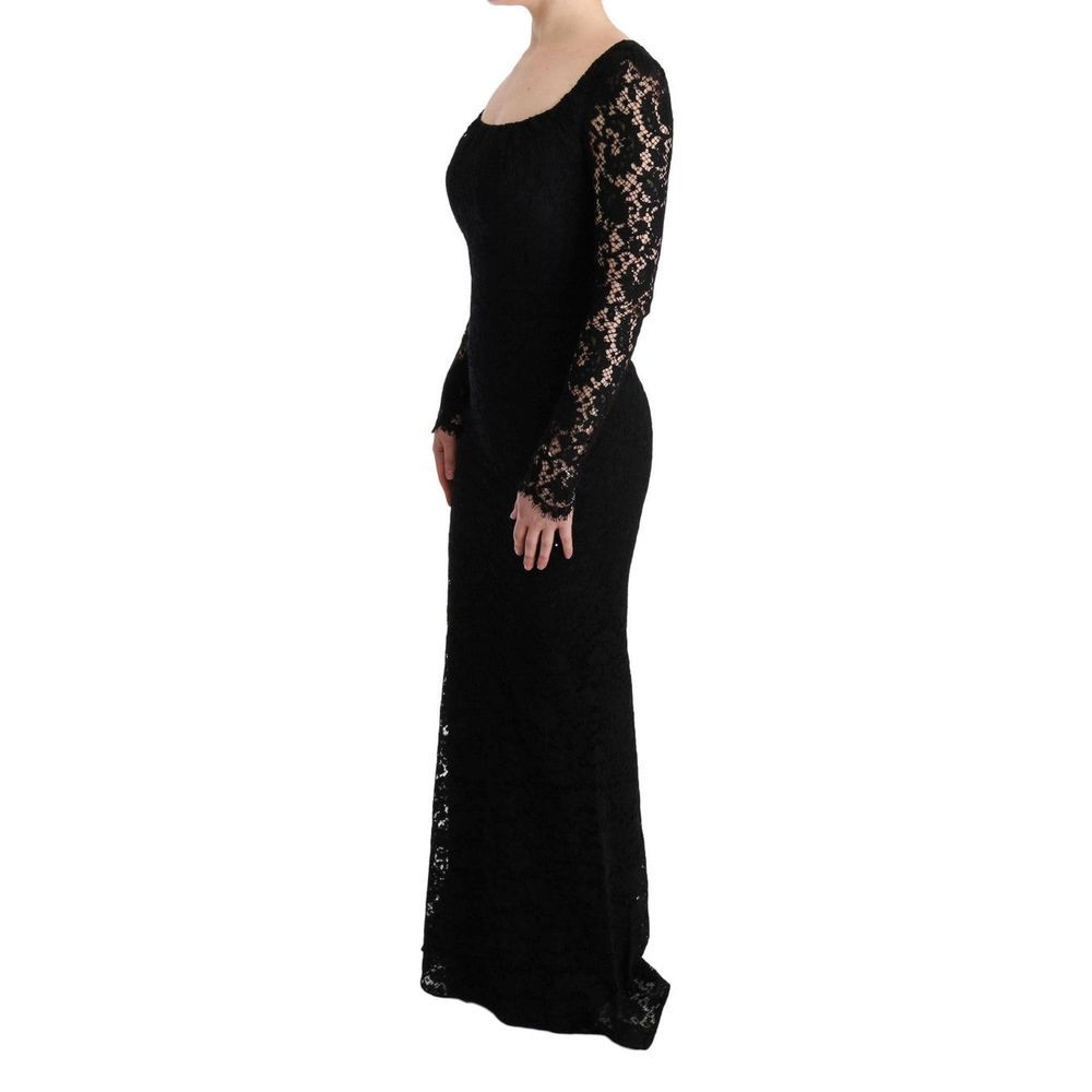 Dolce & Gabbana Black Cotton Cocktail Dress