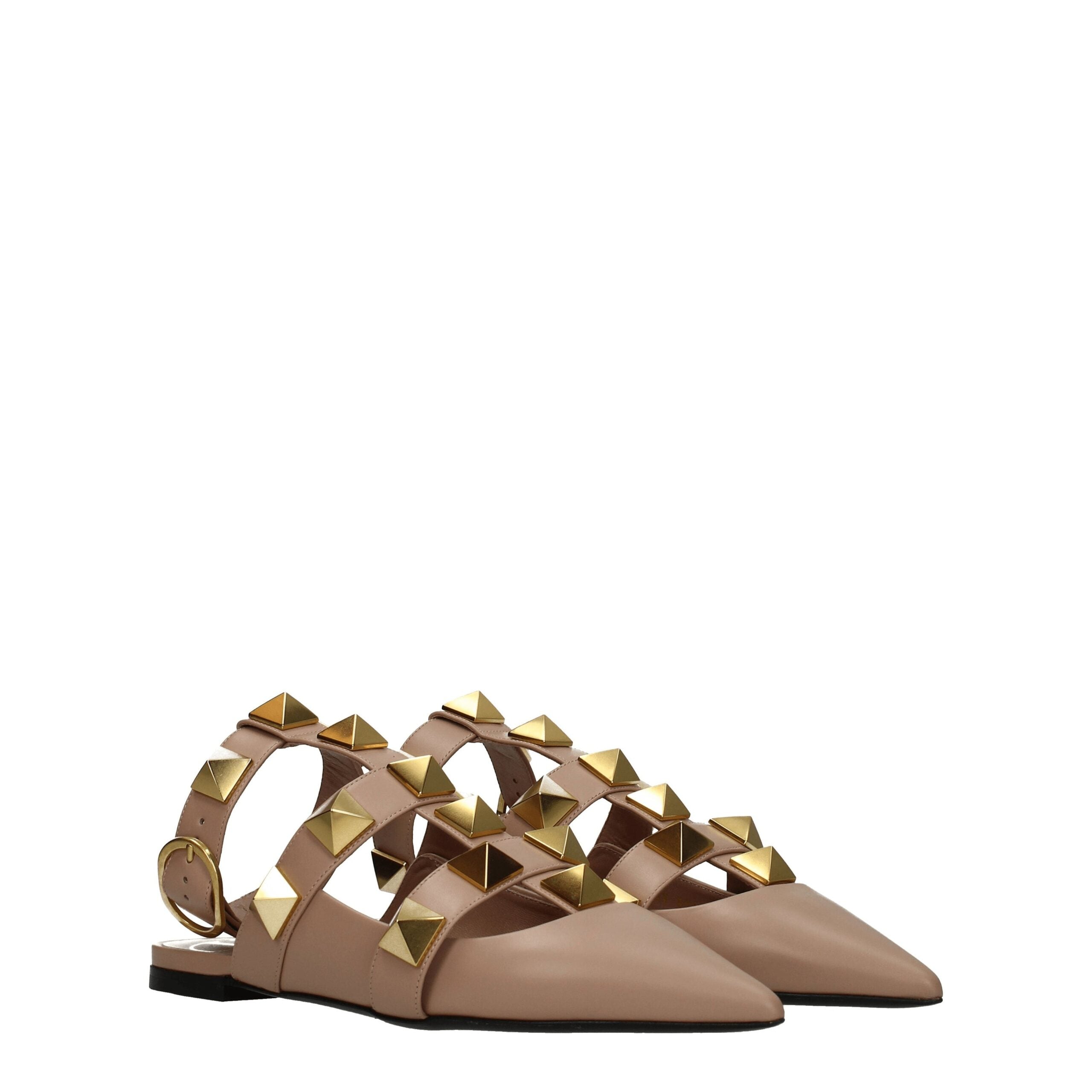 Sandales plates Valentino Garavani en cuir rose