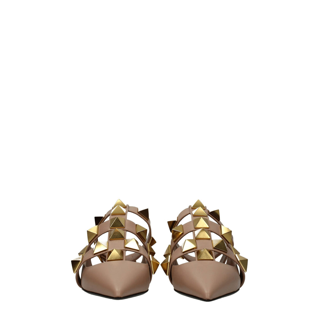 Sandales plates Valentino Garavani en cuir rose