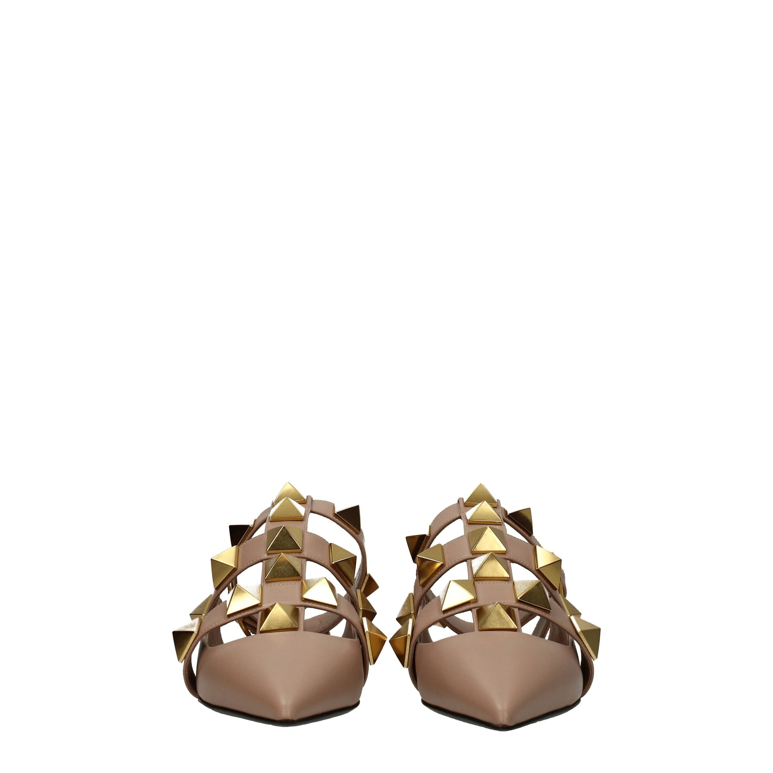 Sandales plates Valentino Garavani en cuir rose