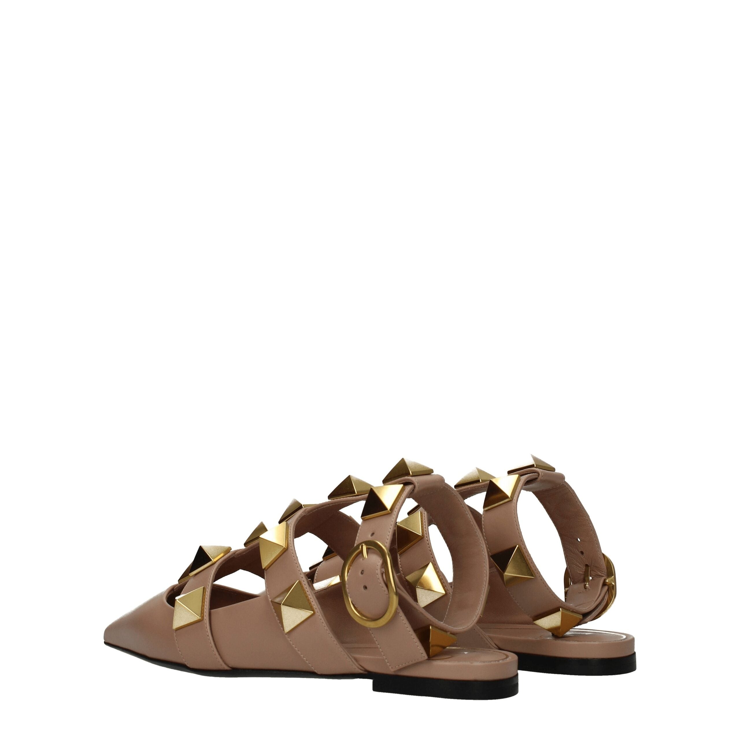 Sandales plates Valentino Garavani en cuir rose