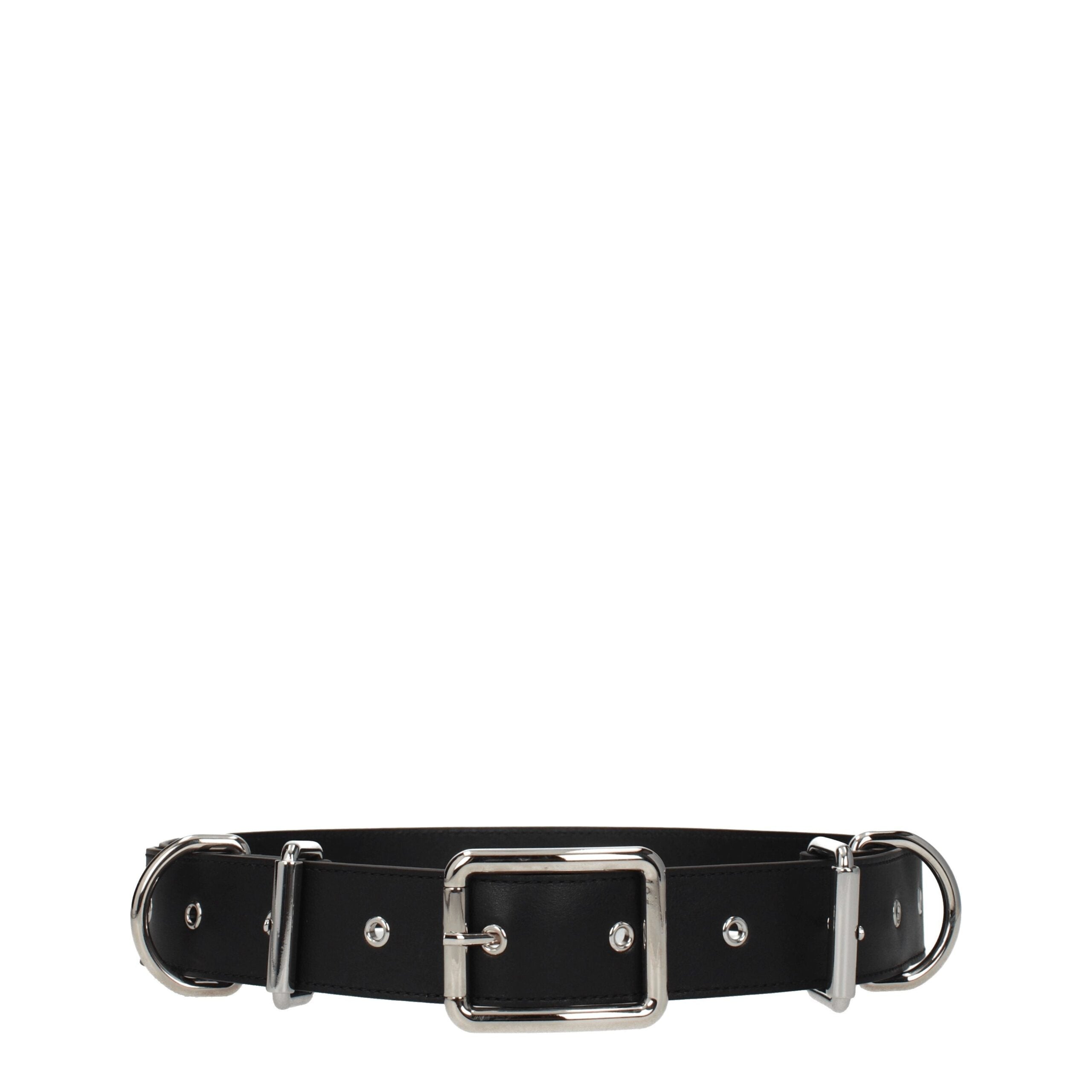 Ceinture en cuir noir Moschino