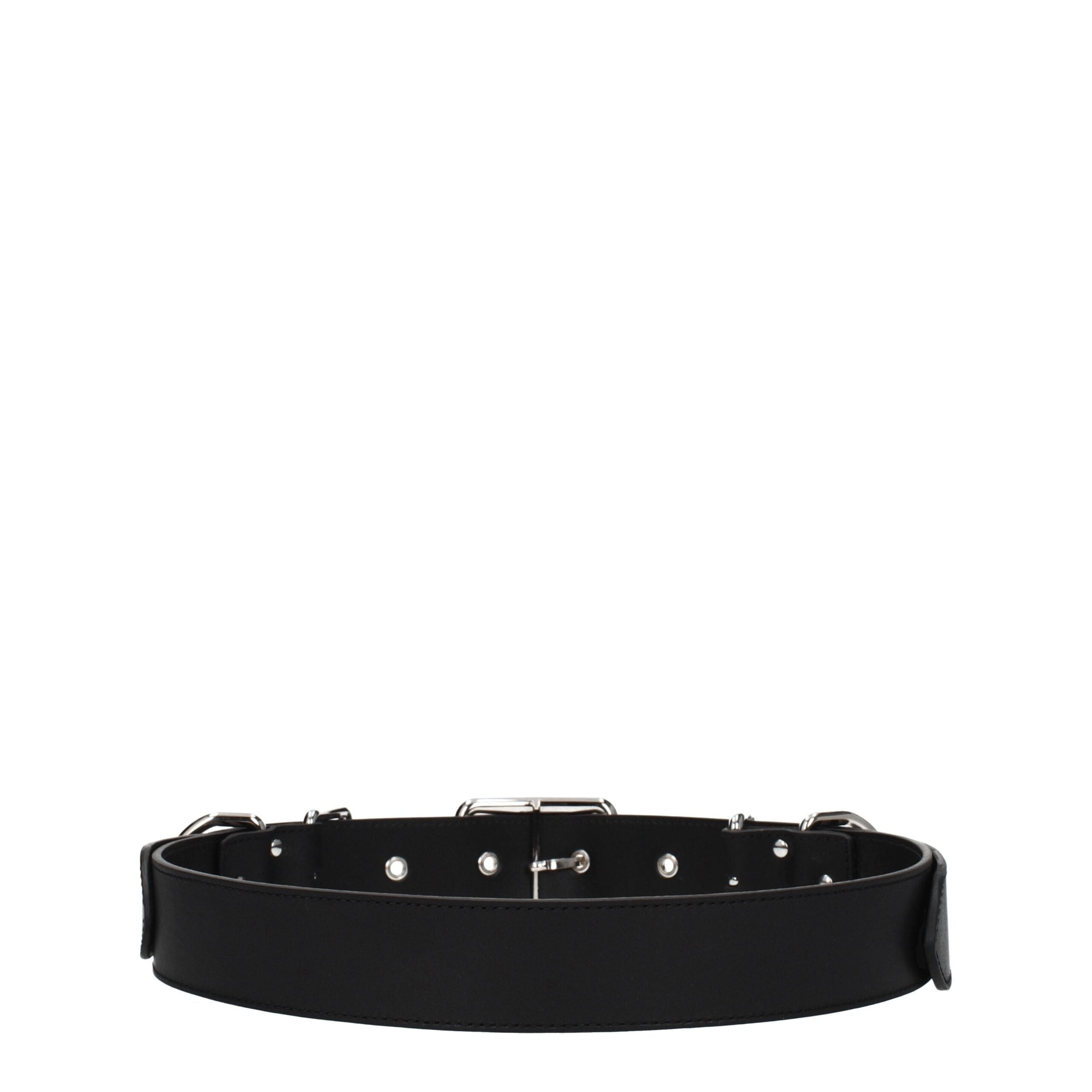 Ceinture en cuir noir Moschino
