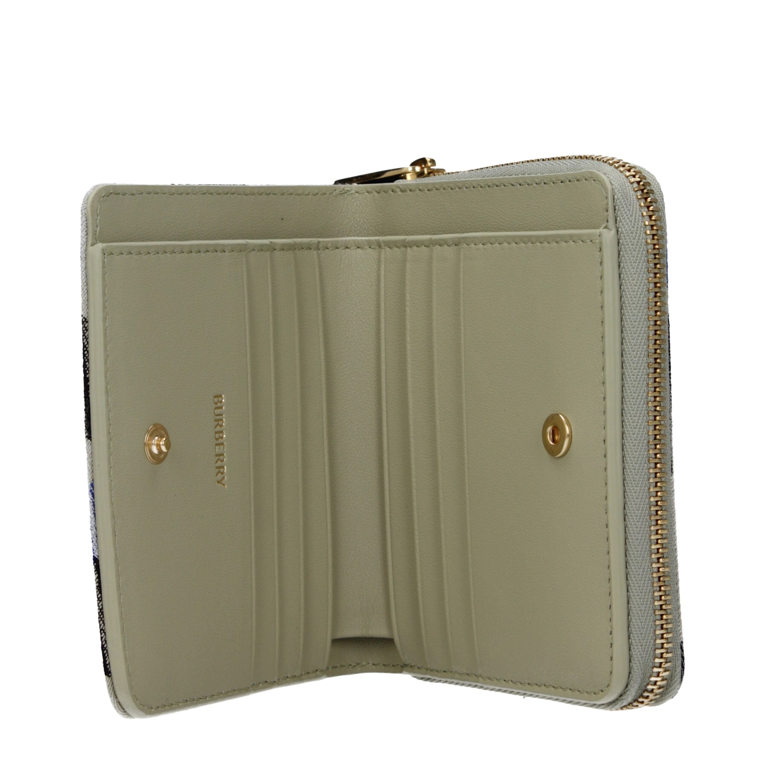 Portefeuille en tissu beige Burberry