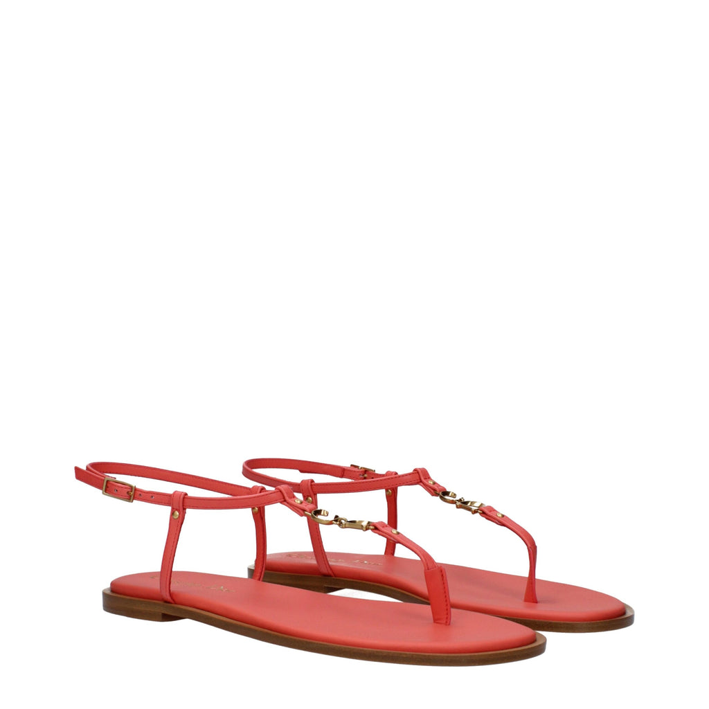 Sandales Tongs en Cuir Rose Christian Dior