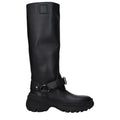 Bottes Burberry en cuir noir