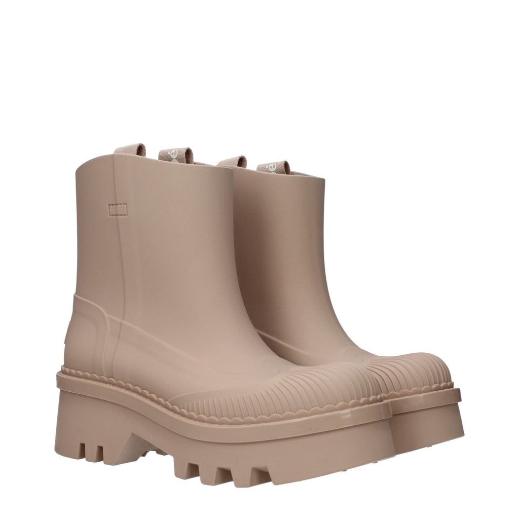 Bottines Chloé en coton rose