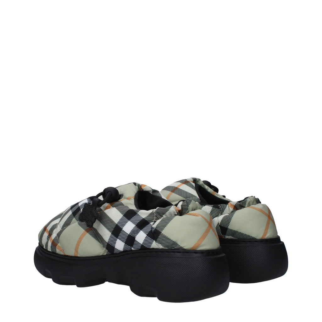 Mocassins à enfiler en tissu vert Burberry