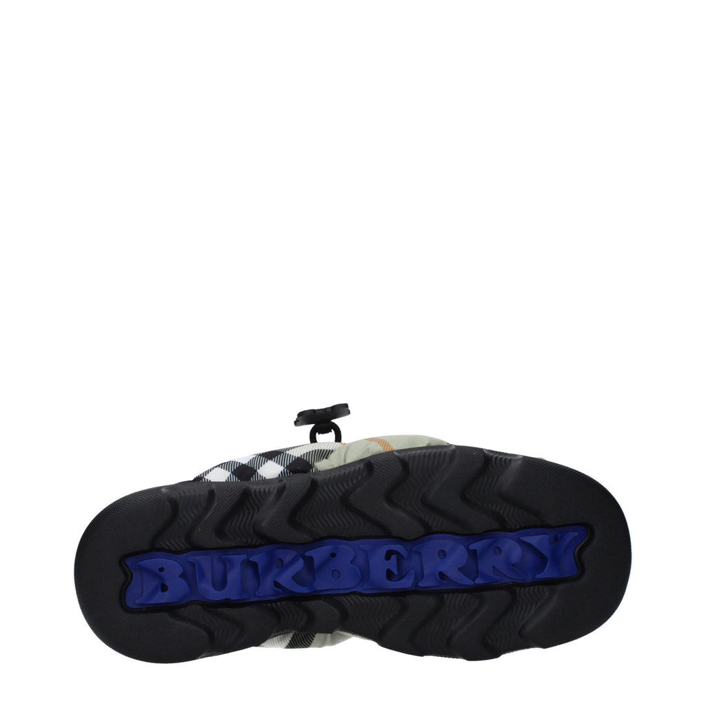 Mocassins à enfiler en tissu vert Burberry