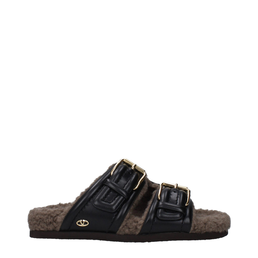 Mules Valentino Garavani en cuir noir