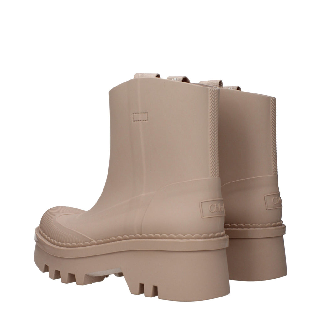 Bottines Chloé en coton rose