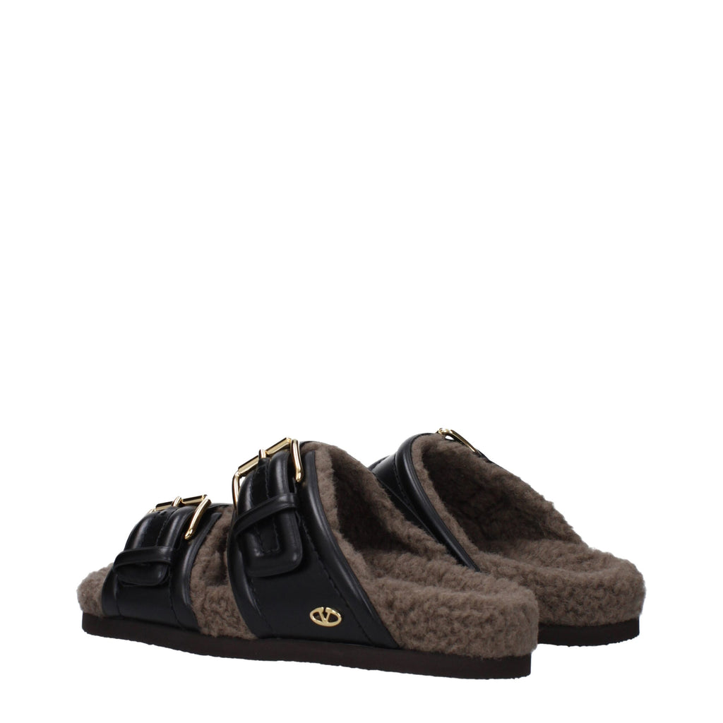 Mules Valentino Garavani en cuir noir