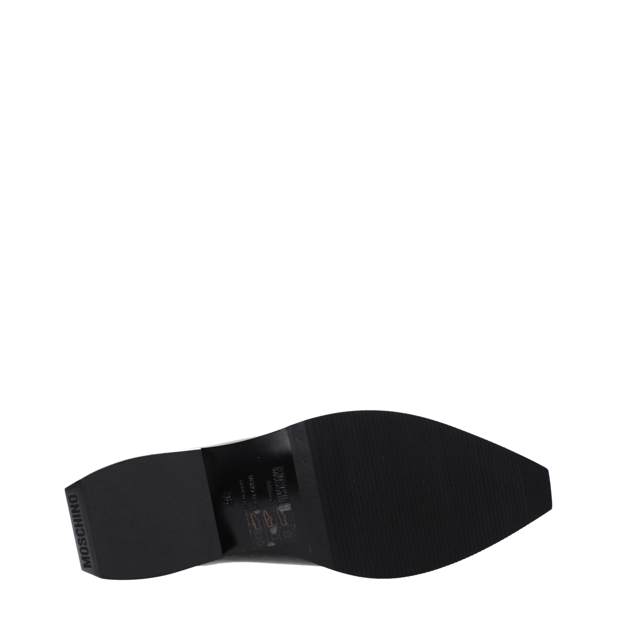 Moschino Mules en Cuir Noir