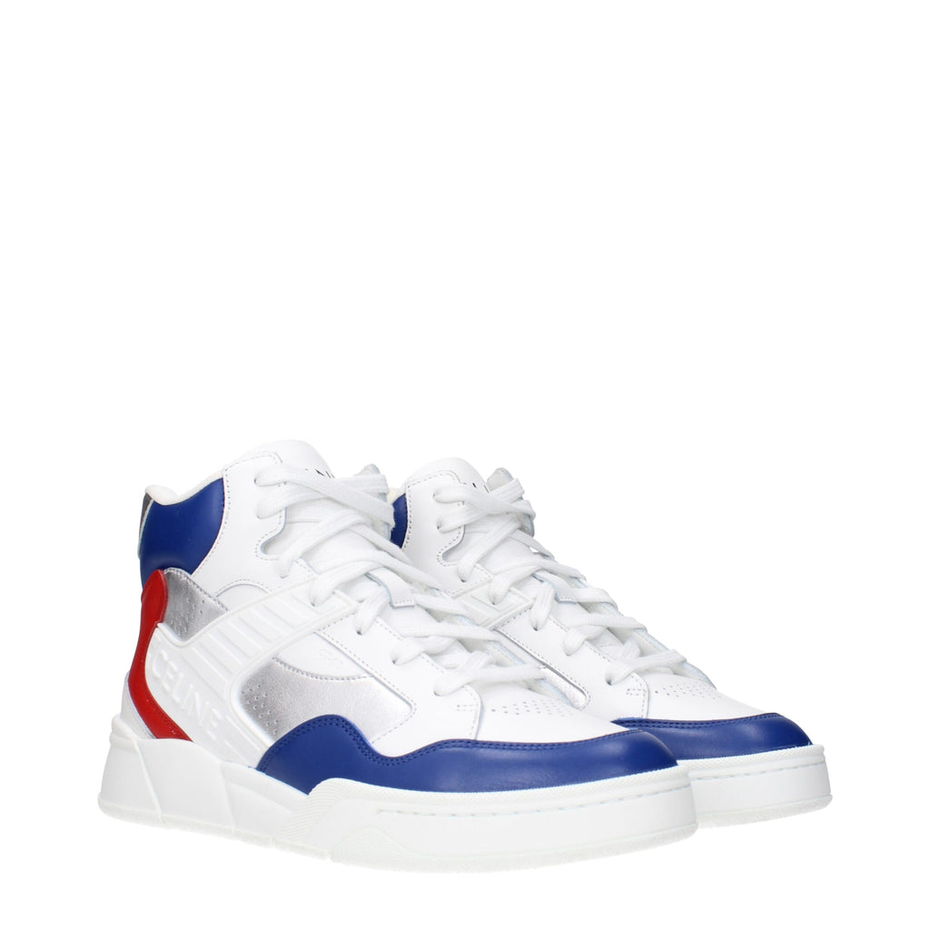 Baskets athlétiques Celine en cuir blanc