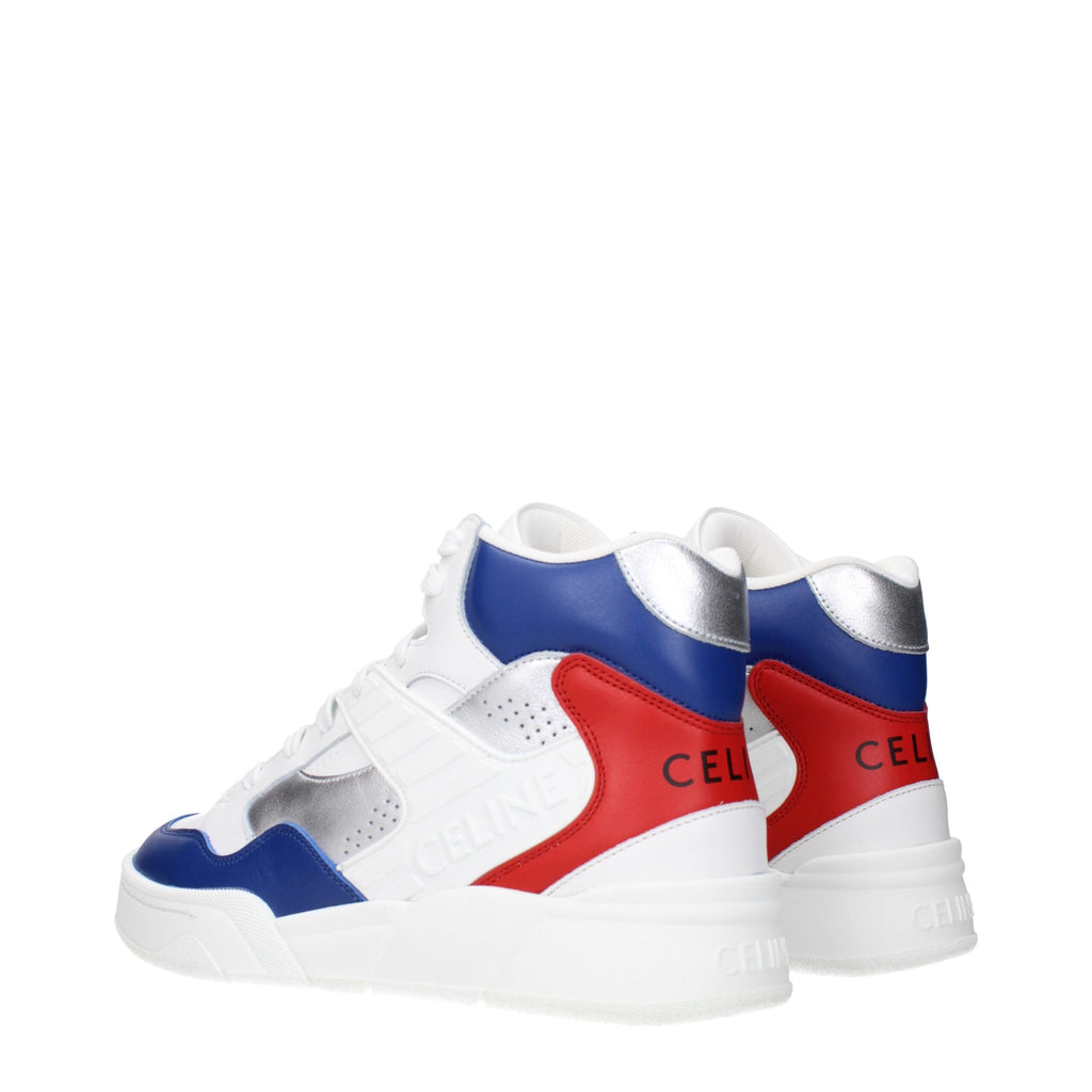 Baskets athlétiques Celine en cuir blanc
