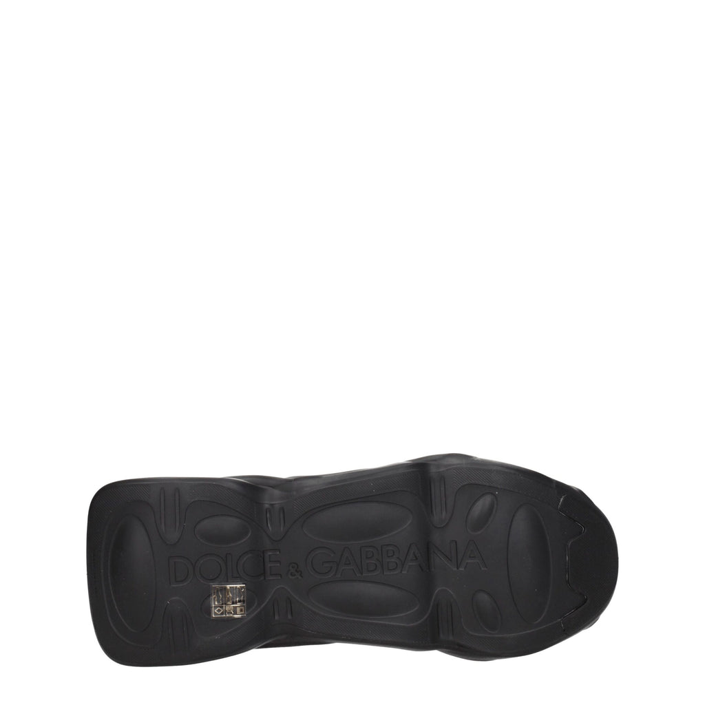 Baskets épaisses en tissu noir Dolce & Gabbana