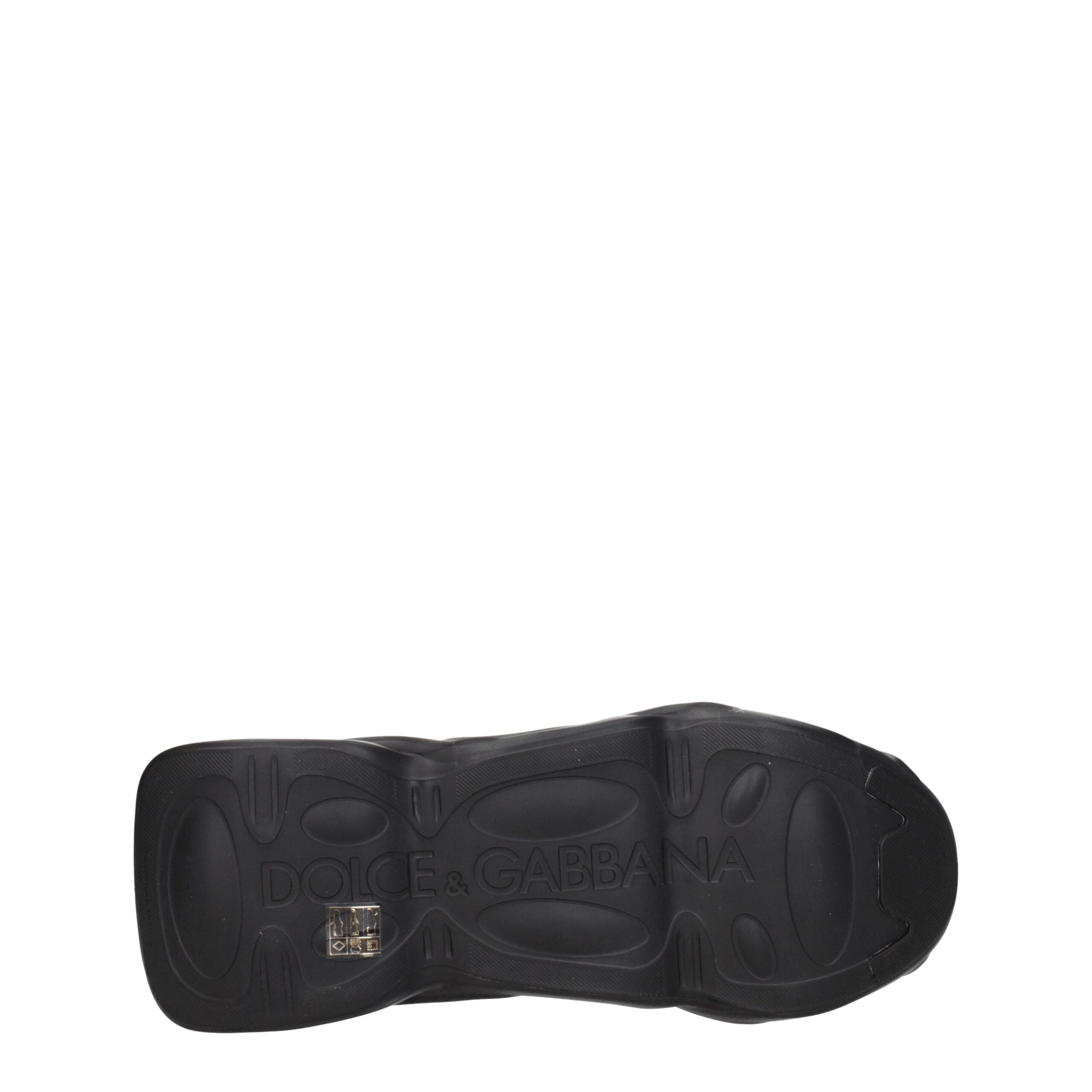 Baskets épaisses en tissu noir Dolce & Gabbana