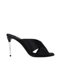 Sandales Dolce & Gabbana en satin noir à talon aiguille