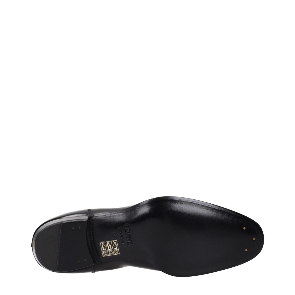 Bottines Celine en cuir noir