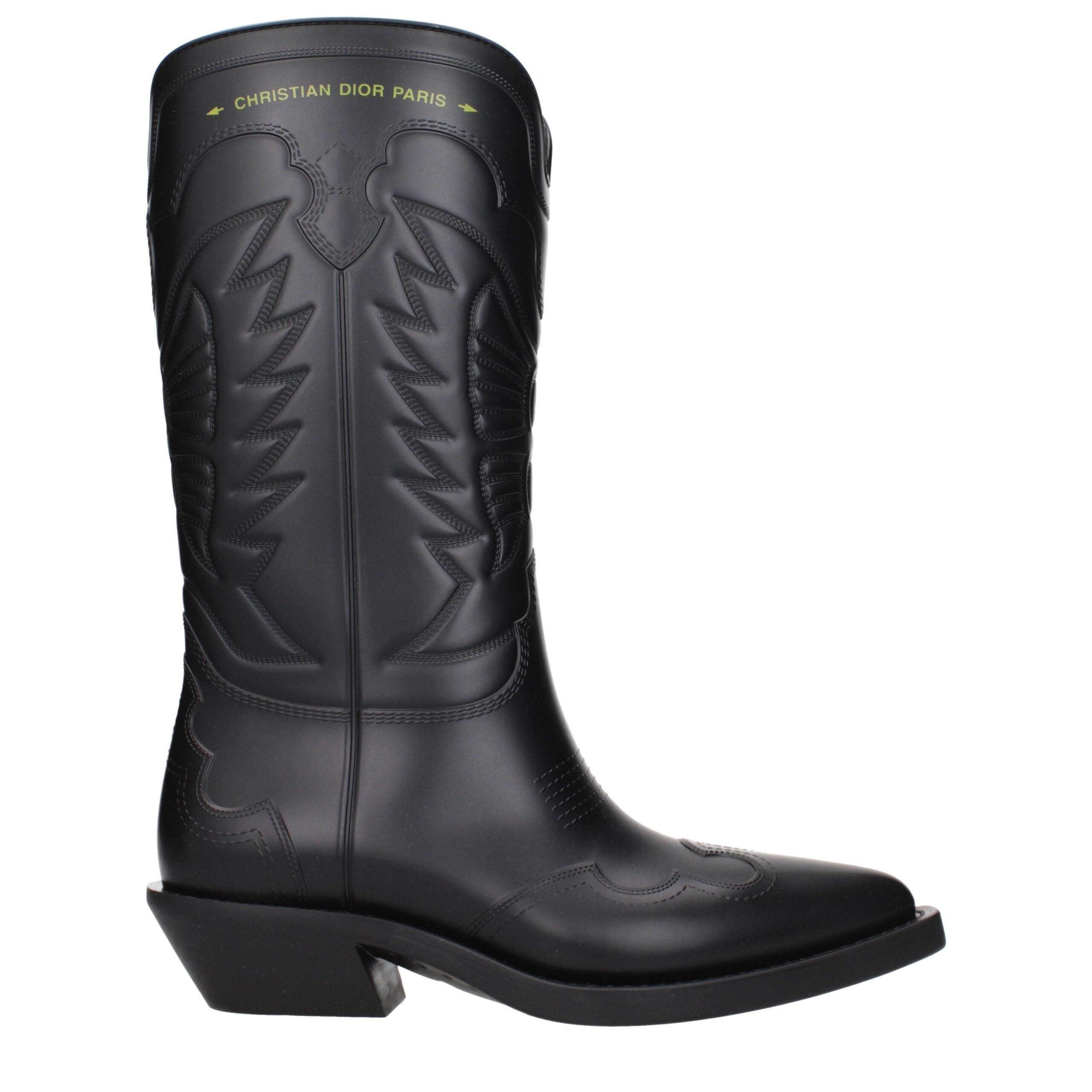 Bottes Christian Dior en coton noir