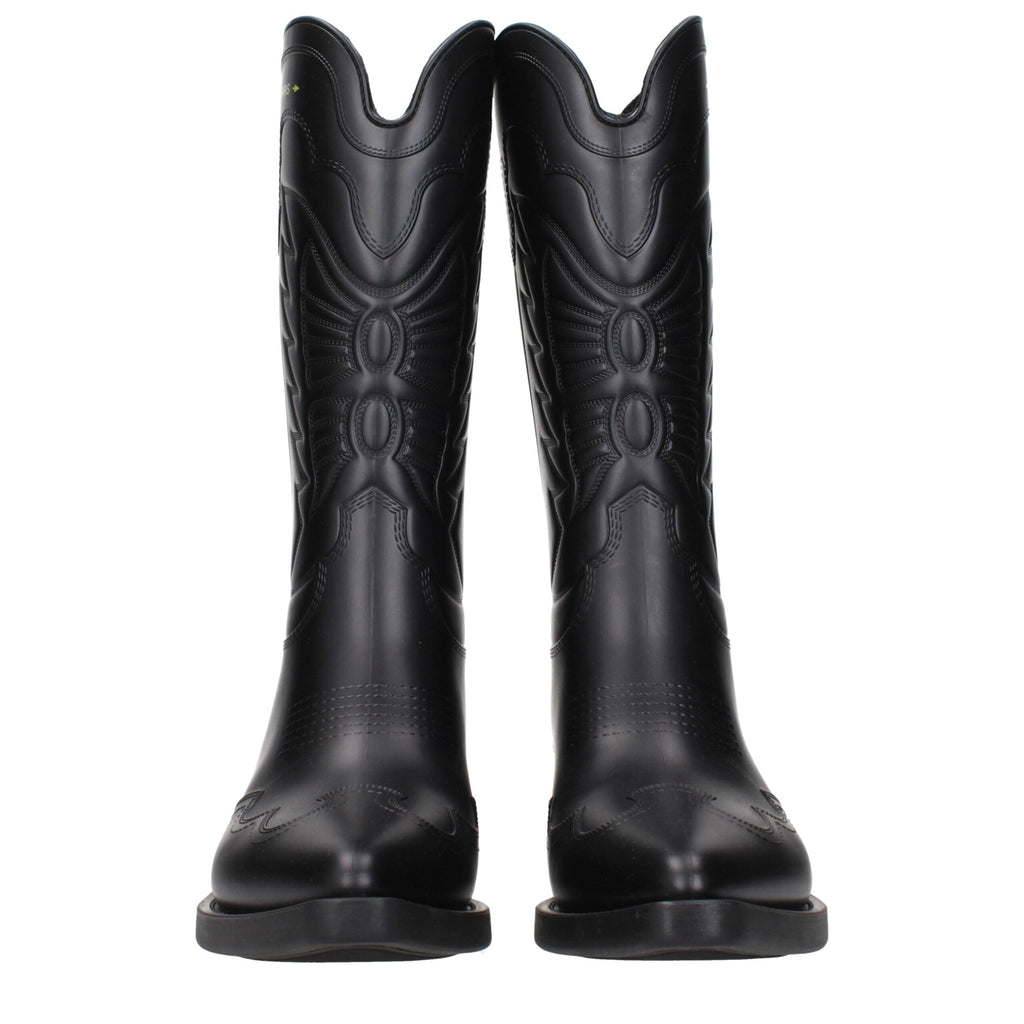 Bottes Christian Dior en coton noir