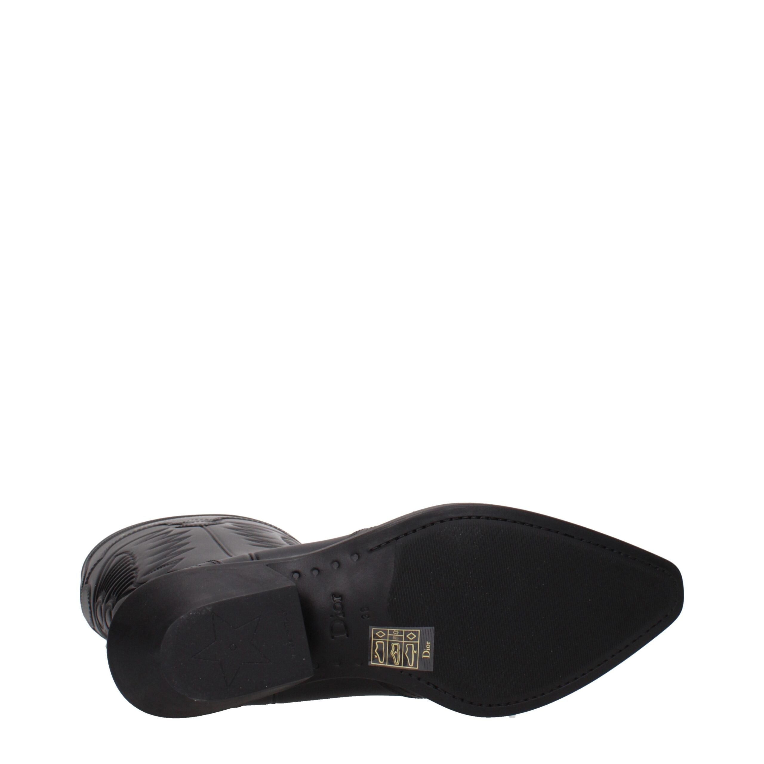 Bottes Christian Dior en coton noir