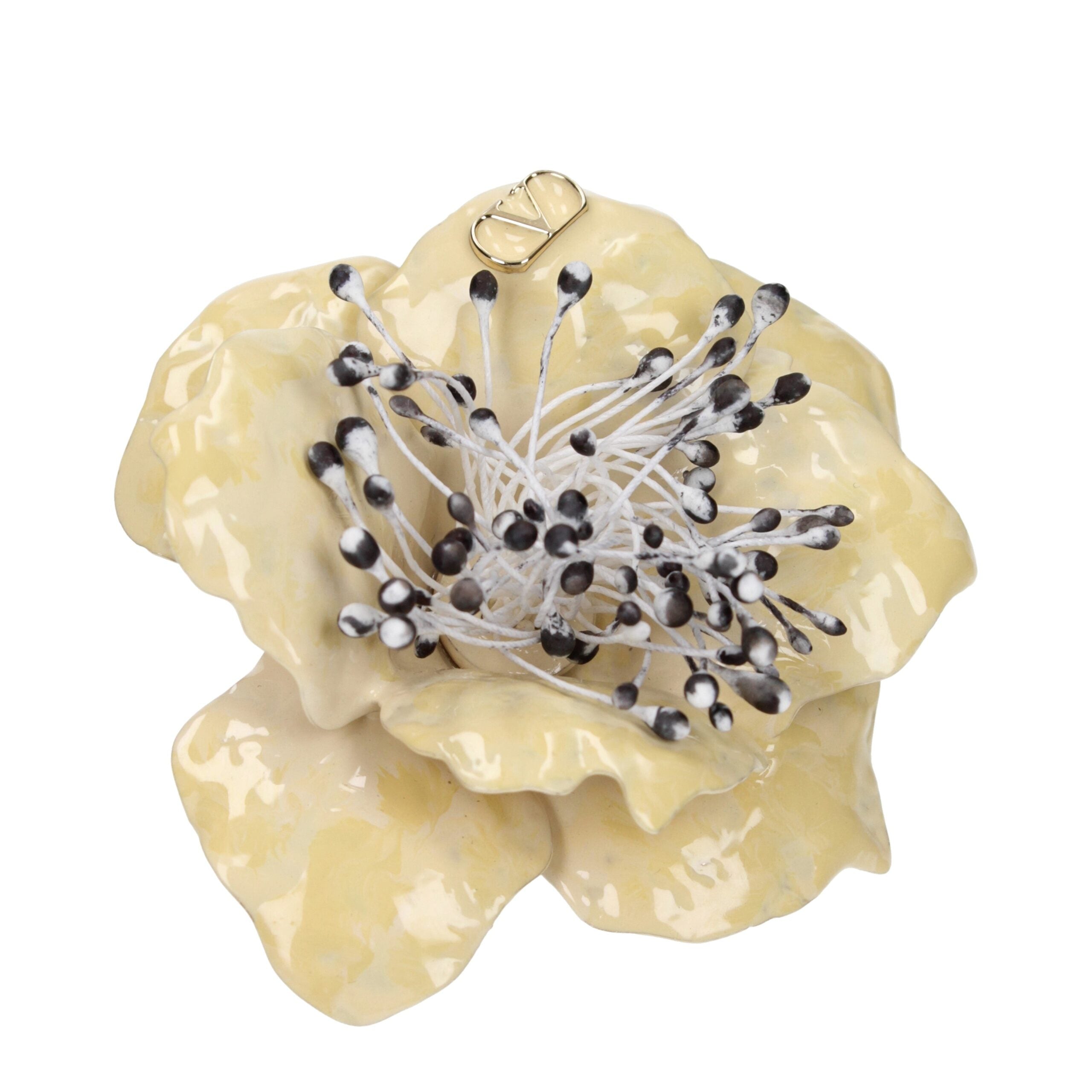 Valentino Garavani Beige Metal Brooch