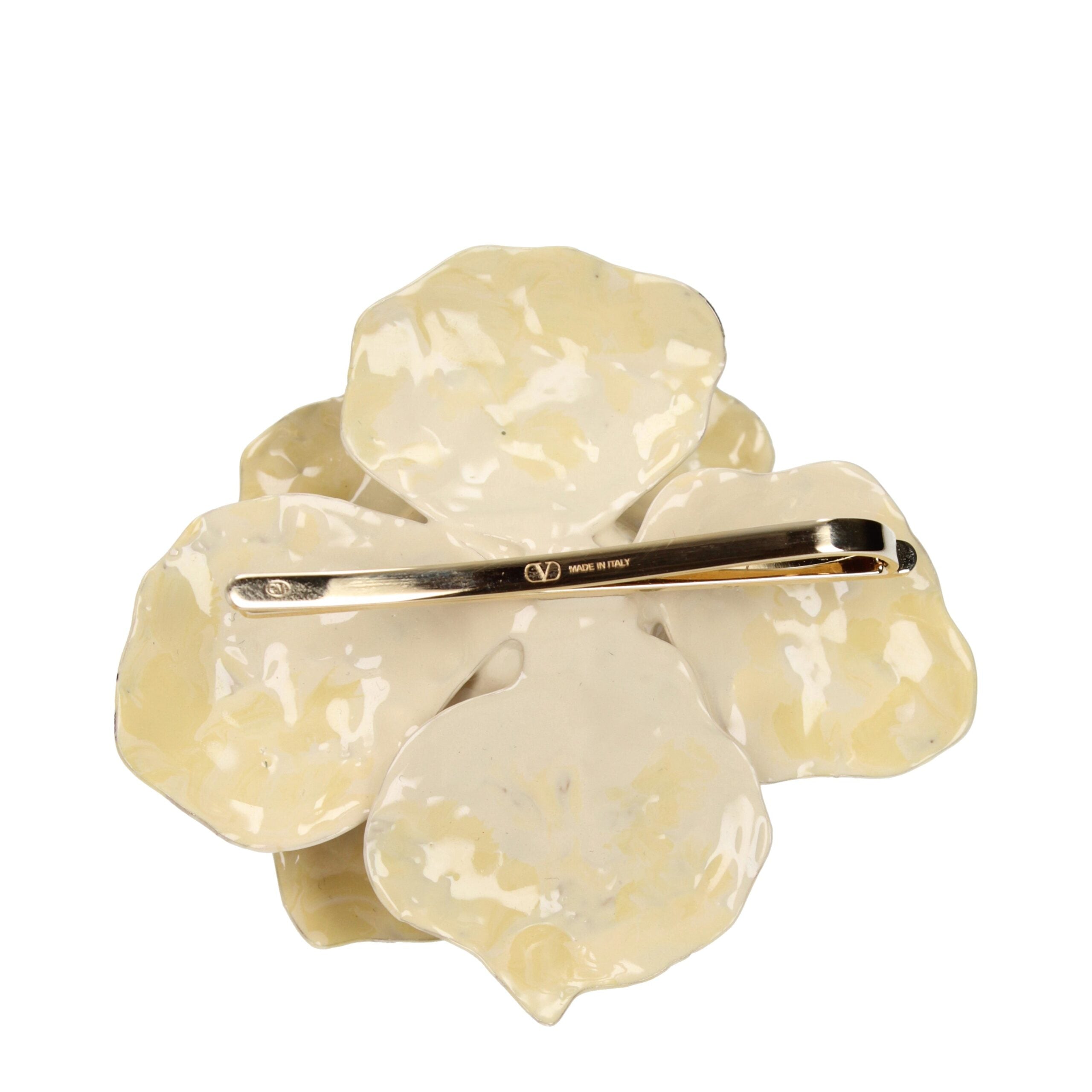 Valentino Garavani Beige Metal Brooch