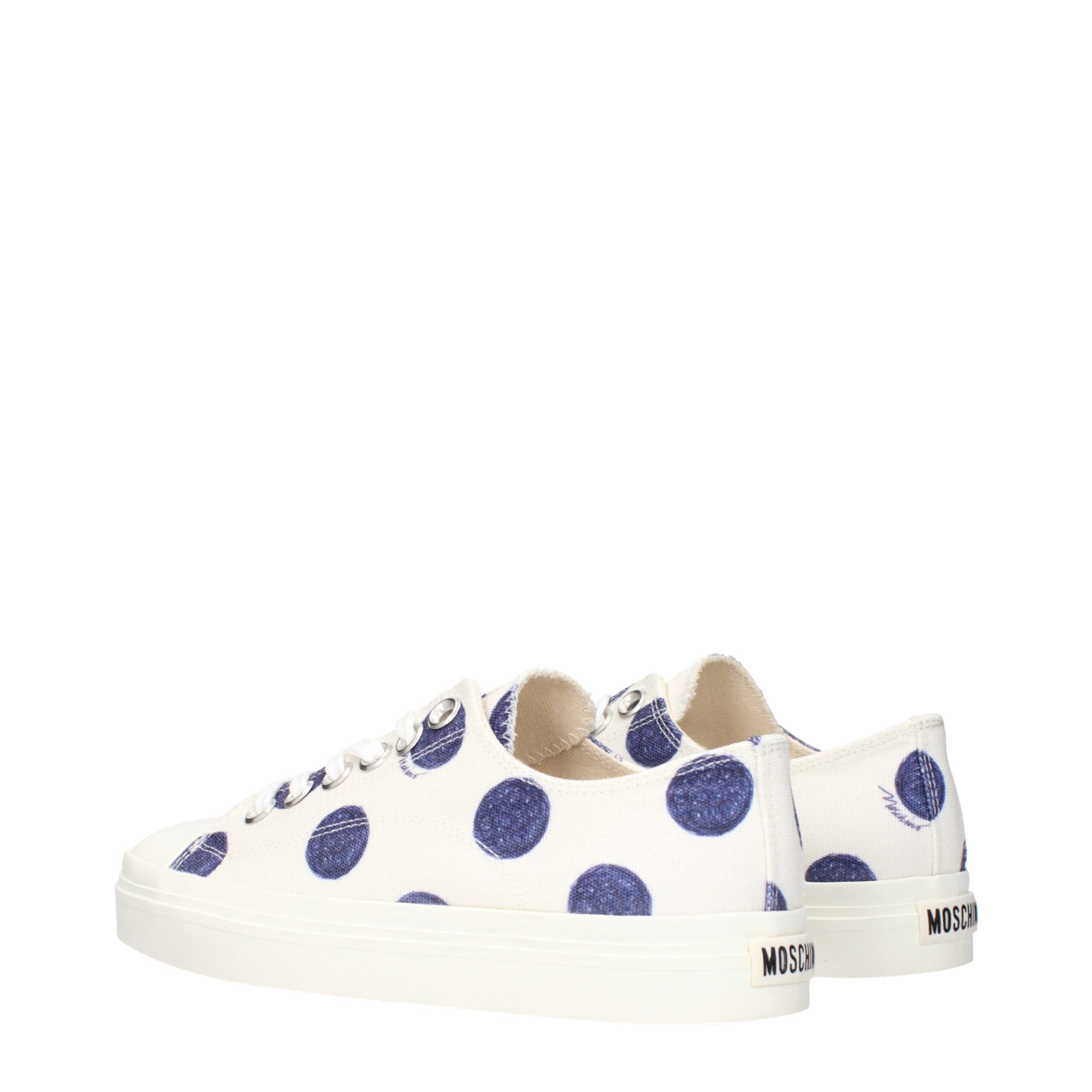 Baskets basses Moschino en tissu blanc