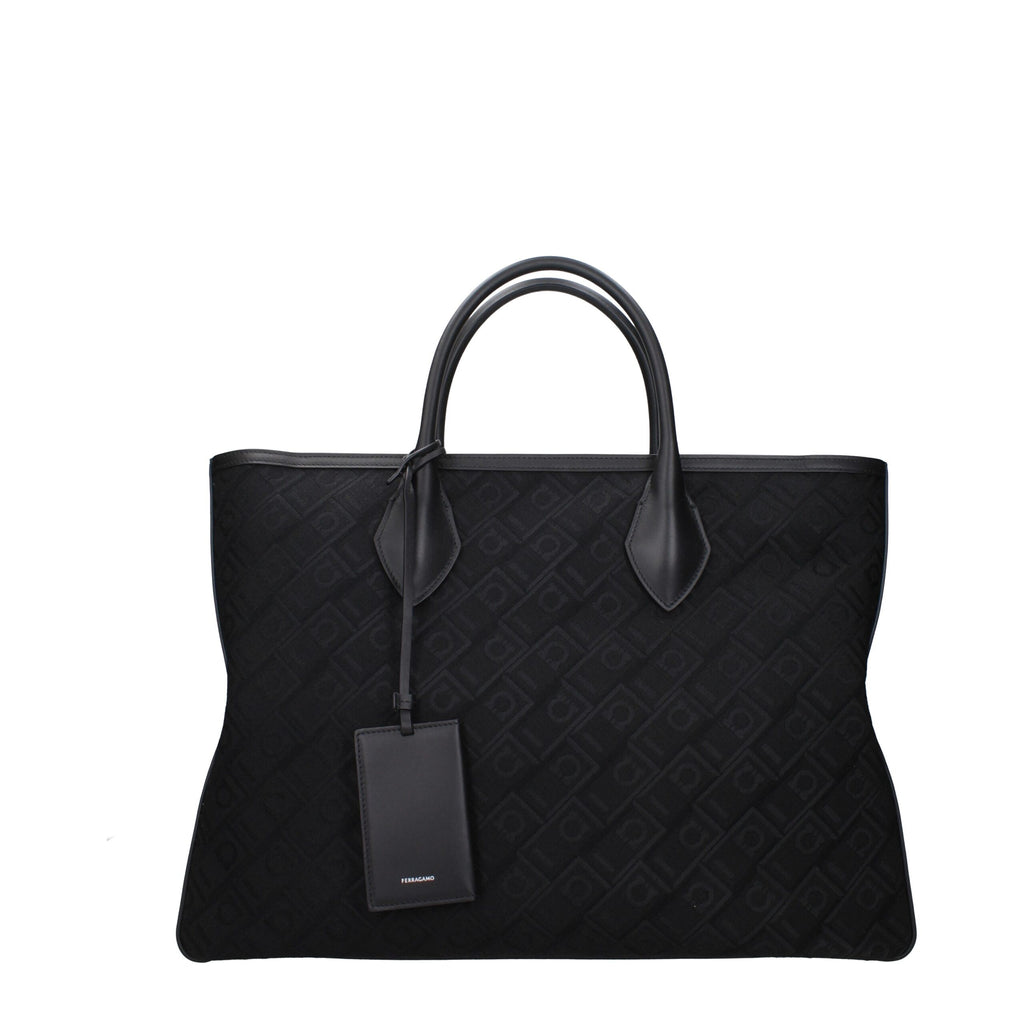 Sac à main Salvatore Ferragamo en tissu noir