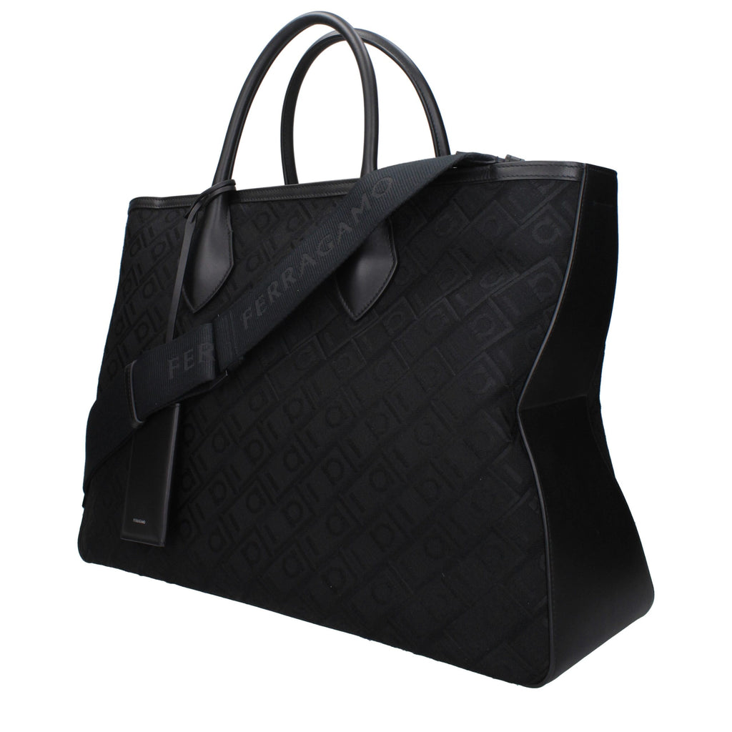 Sac à main Salvatore Ferragamo en tissu noir