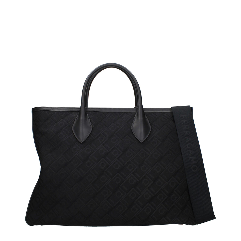 Sac à main Salvatore Ferragamo en tissu noir