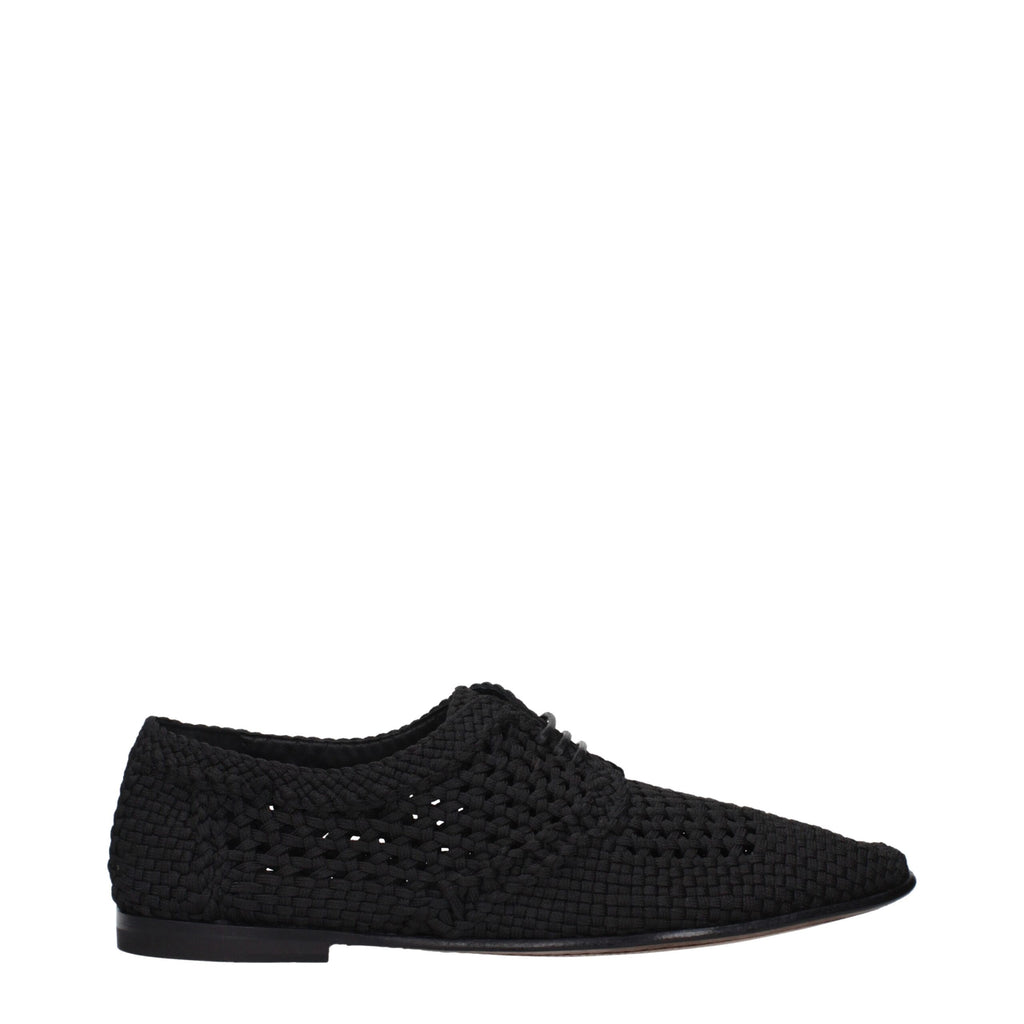 Dolce & Gabbana Richelieus Et Derbies En Tissu Noir