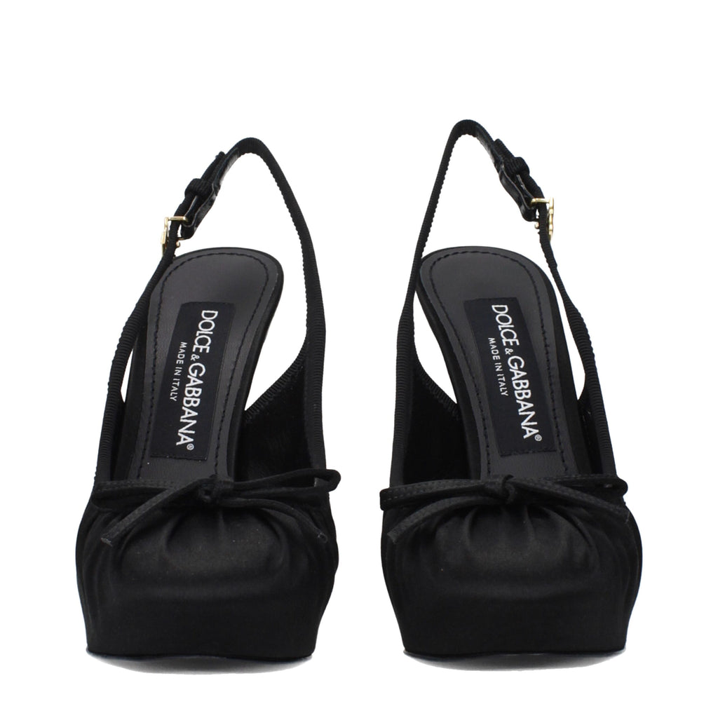 Escarpins Dolce & Gabbana en satin noir à talon haut