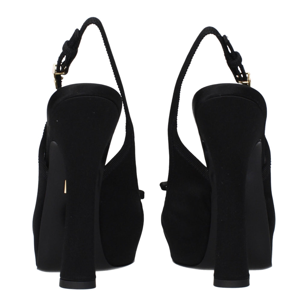 Escarpins Dolce & Gabbana en satin noir à talon haut