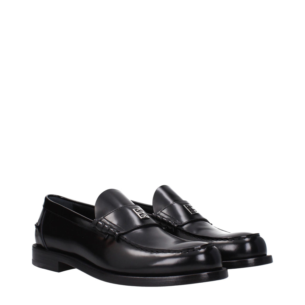 Mocassins à enfiler en cuir noir Givenchy