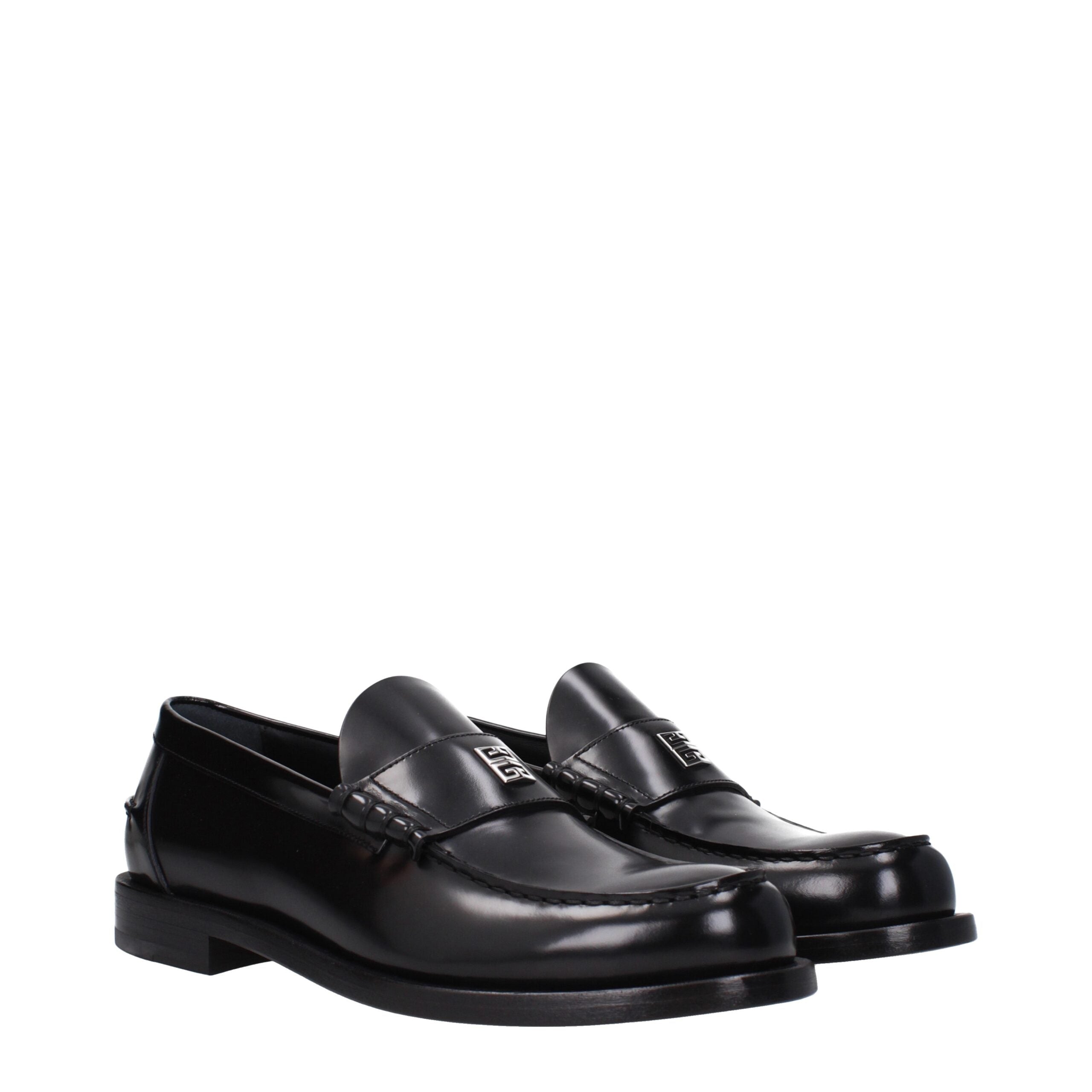 Mocassins à enfiler en cuir noir Givenchy