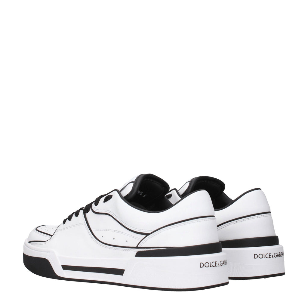 Dolce & Gabbana White Leather Sneakers