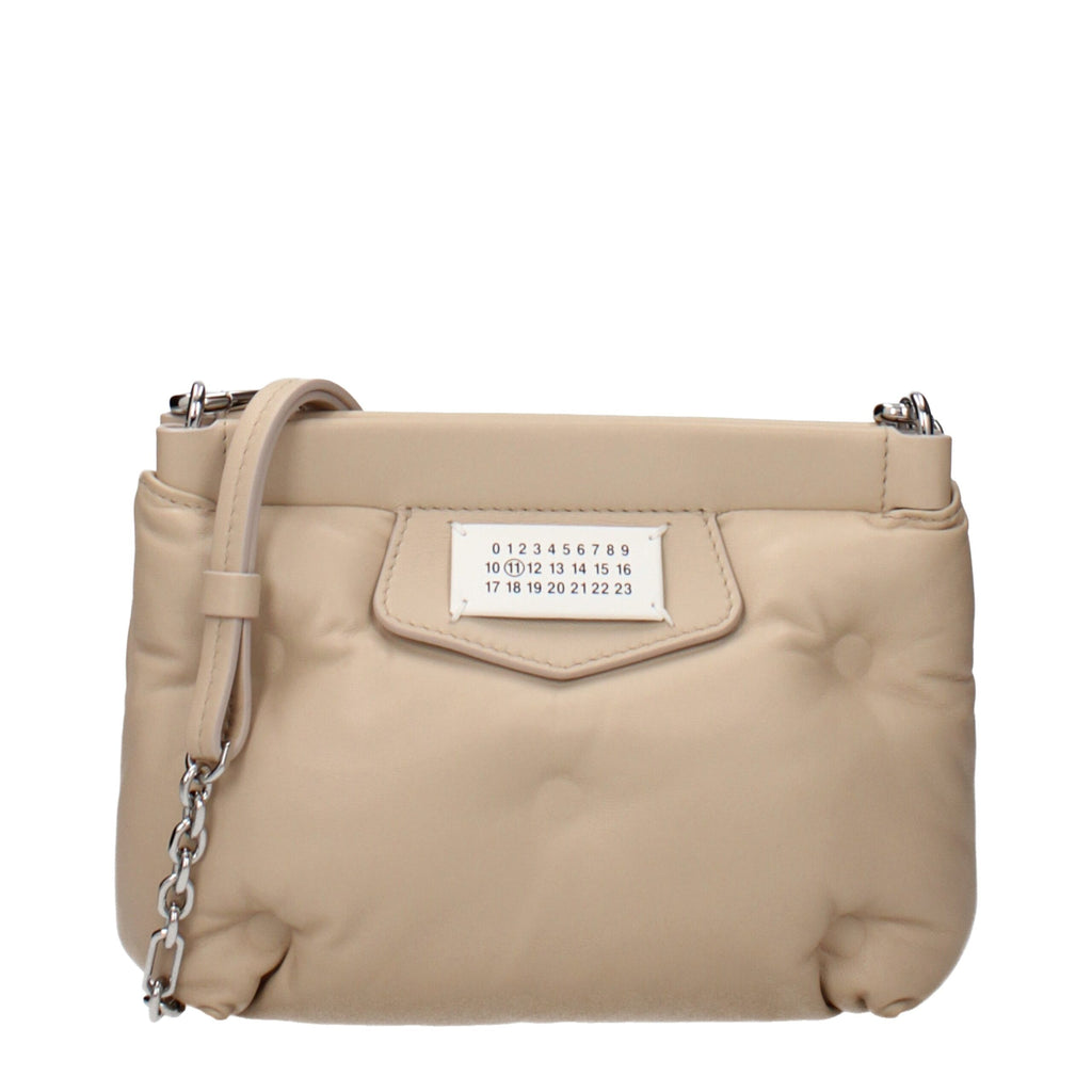 Sac bandoulière Maison Margiela en cuir beige