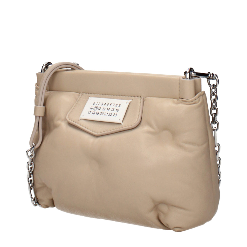 Sac bandoulière Maison Margiela en cuir beige
