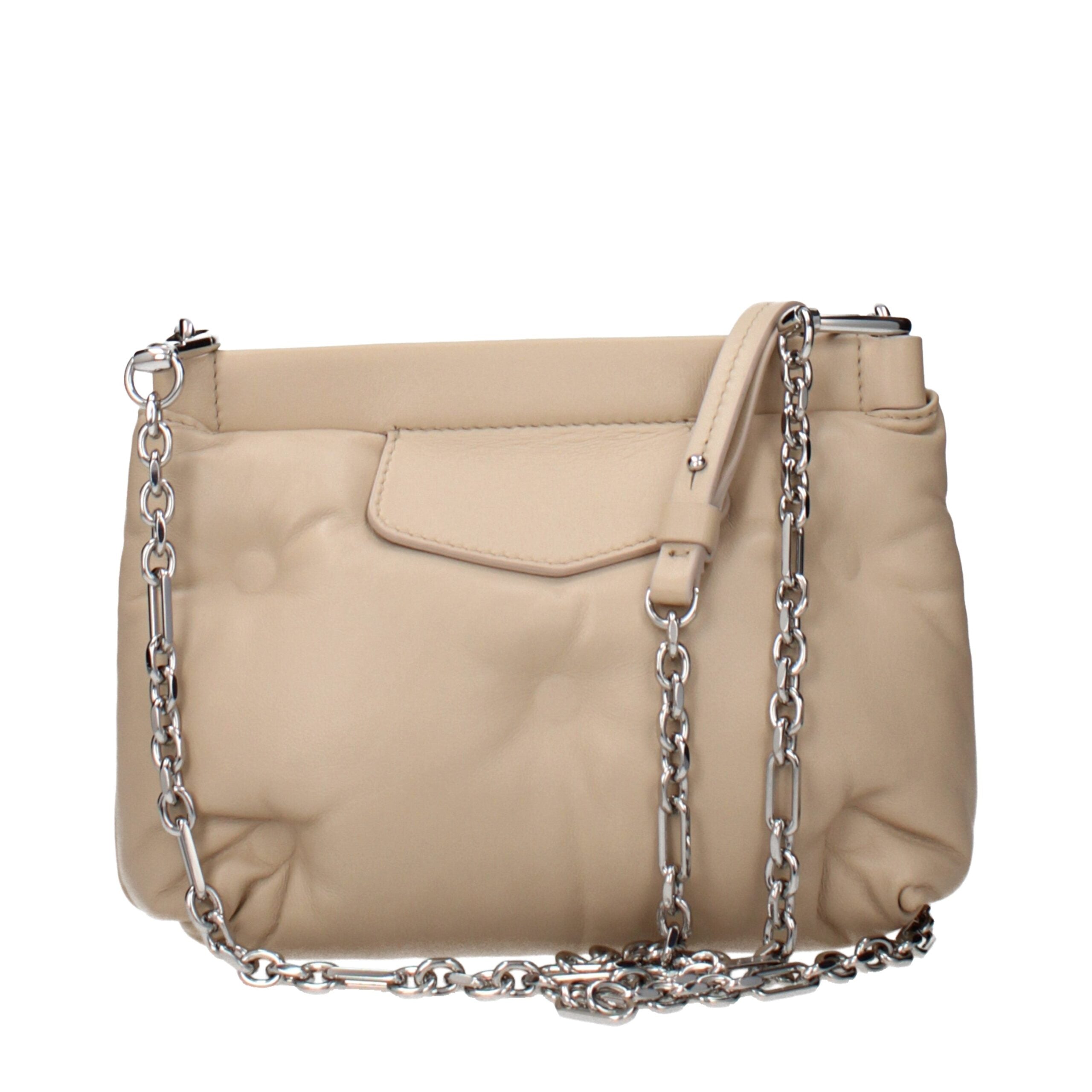 Sac bandoulière Maison Margiela en cuir beige