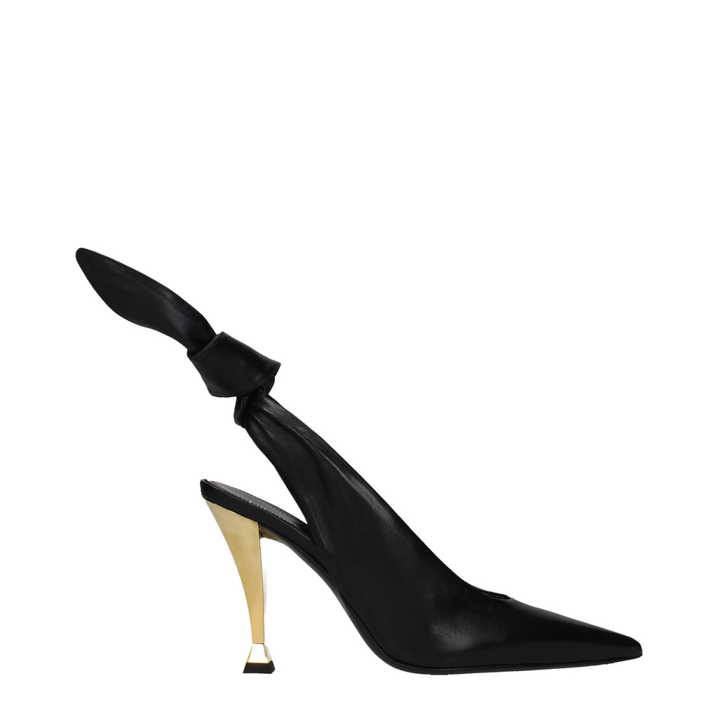 Escarpins à talons hauts en cuir noir Givenchy